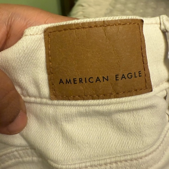 American Eagle Outfitters Cream Ripped Jeans - Picture 6 of 15